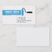 ローラーブラシブルー絵を描絵画ズ 名刺 (正面/裏面)