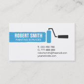 ローラーブラシブルー絵を描絵画ズ 名刺 (正面)