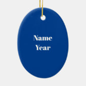 ローラーブラシ付き女性画家オーナメント セラミックオーナメント (裏面)