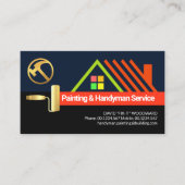 ローラーブラシ絵を描のクリエイティブ屋上 名刺 (正面)