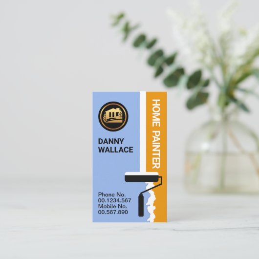 ローラーブラシ絵画の壁の修復 名刺 (スタンド正面)