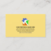 ローラーブラシ絵画の屋上建物 名刺 (裏面)