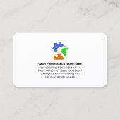 ローラーブラシ絵画の屋上請負業者 名刺 (裏面)