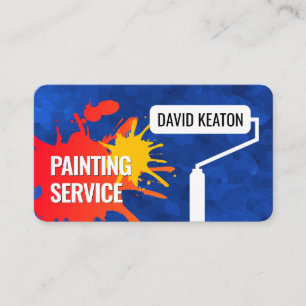 ローラーブラシ ペンキ飛沫 カビだらけの壁 名刺