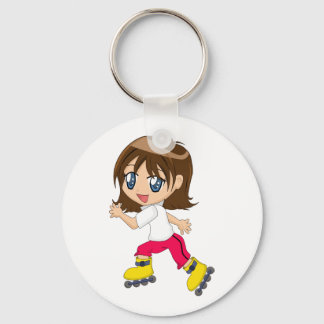 ローラーブレーディングガールキーチェーン キーホルダー