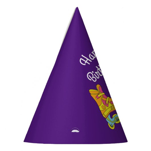 ローラーブレードのスケート子供の誕生日パーティースケートで滑る パーティーハット (左)