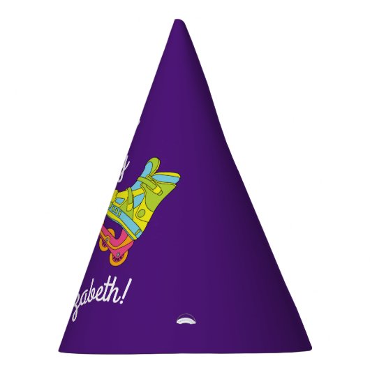 ローラーブレードのスケート子供の誕生日パーティースケートで滑る パーティーハット (右)