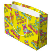 ローラーブレードのスケート子供の誕生日パーティースケートで滑る ラージペーパーバッグ (裏面アングル)