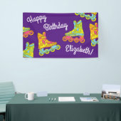 ローラーブレードのスケート子供の誕生日パーティースケートで滑る 横断幕 (トレードショー)