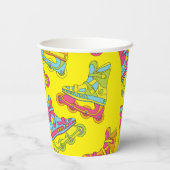 ローラーブレードのスケート子供の誕生日パーティースケートで滑る 紙コップ (裏面)