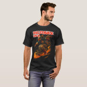 ローラーブレードの忍者少女 Tシャツ (正面フル)
