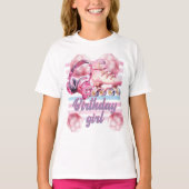 ローラーブレードの誕生日ガール Tシャツ (正面)