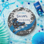 ローラーブレードグランジブルーバースデーパーティー ペーパープレート (パーティー)