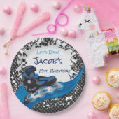 ローラーブレードグランジブルーバースデーパーティー ペーパープレート (パーティー)