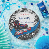 ローラーブレードグランジレッドバースデーパーティー紙プレート ペーパープレート (パーティー)