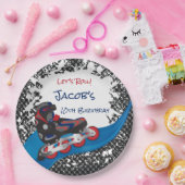 ローラーブレードグランジレッドバースデーパーティー紙プレート ペーパープレート (パーティー)