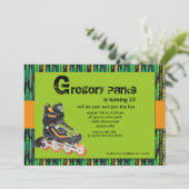 ローラーブレードパーティー招待状 招待状 (スタンド正面)