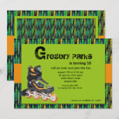 ローラーブレードパーティー招待状 招待状 (正面/裏面)