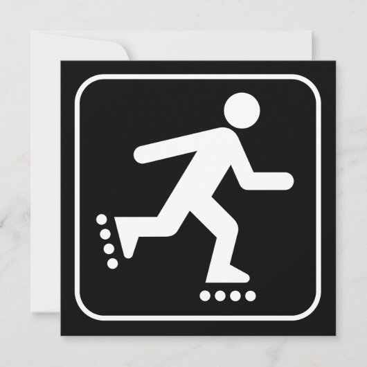 ローラーブレード記号招待状 招待状 (正面)