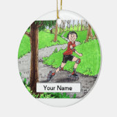 ローラーブレード – メス セラミックオーナメント (左)