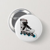 ローラーブレードRollerskates Inline Skates Art 缶バッジ (正面&裏面)