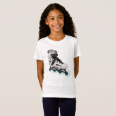 ローラーブレードRollerskates Inline Skates Art Tシャツ (正面フル)