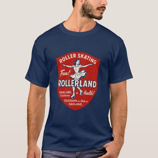 ローラーランド - カリフォルニア州オークランド Tシャツ (正面)