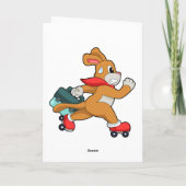 ローラー付きスケートを履いた犬 カード (裏面)