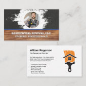 ローラー付き絵を描ペイター |熟練したトレードスマン 名刺 (正面/裏面)