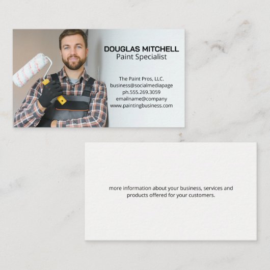 ローラー付き絵を描人 名刺 (正面/裏面)