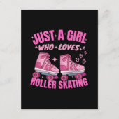 ローラー大好きな女の子だけのスケートで滑る エンクロージャーカード (正面)