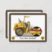 ローラー機器の子供パーティ招待状 招待状 (正面/裏面)