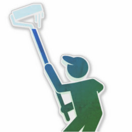 ローラー絵を描ステッカー付き画家 シール