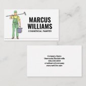 ローラー絵を描設備付き画家 名刺 (正面/裏面)