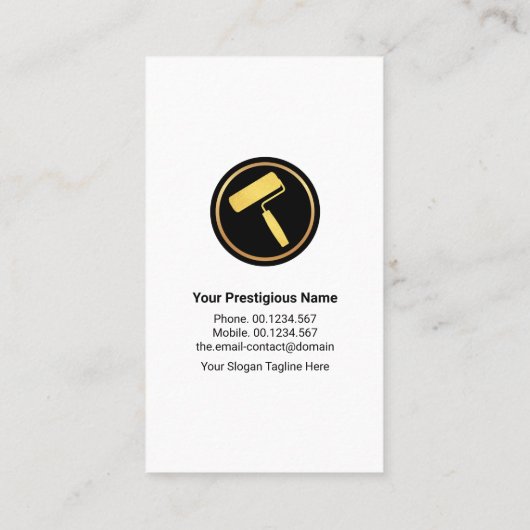 ローラー絵画ブラカラフルシの自宅請負業者 名刺 (裏面)