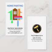 ローラー絵画ブラカラフルシの自宅請負業者 名刺 (正面/裏面)