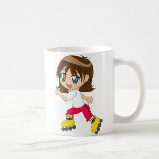 ローラー翼配列の女の子のマグ コーヒーマグカップ