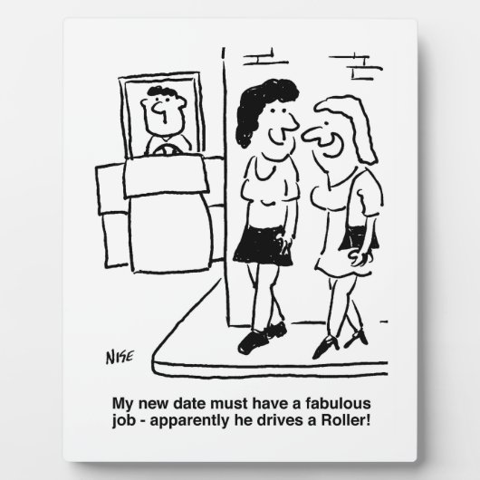 「ローラー」を駆動する日付を待つおもしろい フォトプラーク (正面)