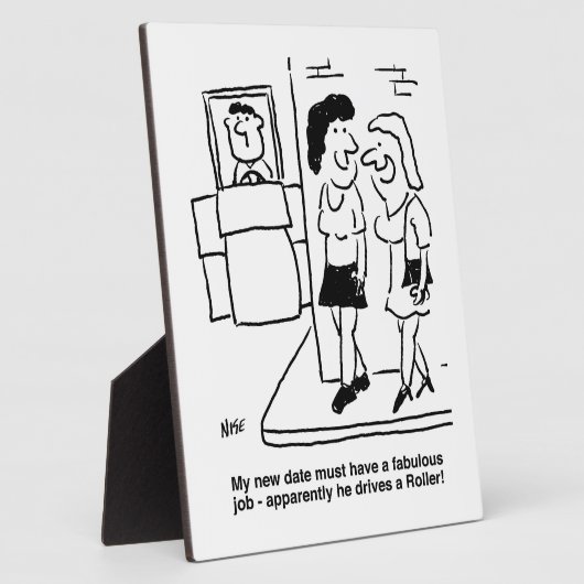 「ローラー」を駆動する日付を待つおもしろい フォトプラーク (側面)