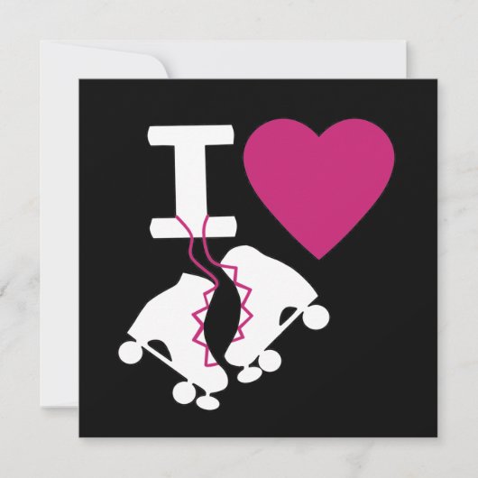 ローラー スケートが大好き 招待状 (正面)