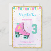 ローラー スケートの招待状 招待状 (正面)