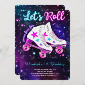 ローラー スケートの招待状 招待状 (正面/裏面)