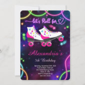 ローラー スケートの招待状 招待状 (正面)