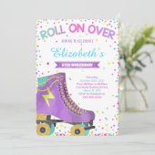 ローラー スケートの招待状、誕生日の招待状 招待状 (スタンド正面)