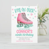 ローラー スケートの誕生日パーティー招待状 招待状 (スタンド正面)