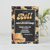 ローラー スケートの誕生日パーティー 招待状 (スタンド正面)