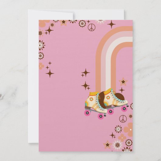 ローラー スケートの誕生日 サンキューカード (裏面)