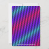 ローラー スケート ガールズ レインボー ネオン バースデー パーティー 招待状 (裏面)