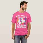 ローラー スケート スケーター ディスコ 70 S 80 S ローラー スケート Tシャツ (正面フル)