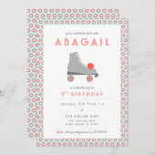 ローラー スケート パーティー 招待状 (正面/裏面)